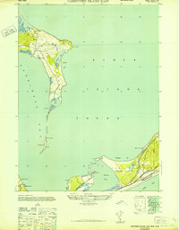 Gardiners Island East 1943 topographic map thumbnail