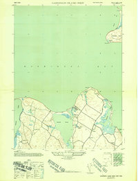 Gardiners Island West 1944 topographic map thumbnail