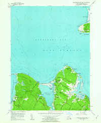 Gardiners Island West 1956 topographic map thumbnail