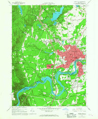Glens Falls 1966 topographic map thumbnail