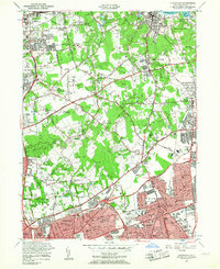 Hicksville 1954 topographic map thumbnail