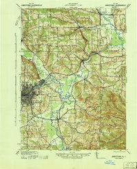 Jamestown 1942 topographic map thumbnail