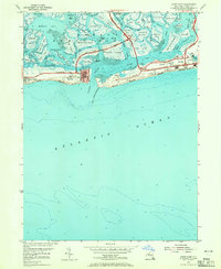 Jones Inlet 1954 topographic map thumbnail
