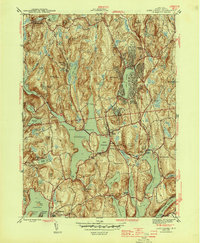 Lake Carmel 1944 topographic map thumbnail