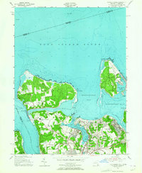 Lloyd Harbor 1954 topographic map thumbnail