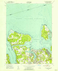 Lloyd Harbor 1954 topographic map thumbnail