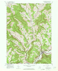 Margaretville 1945 topographic map thumbnail