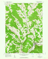 Margaretville 1945 topographic map thumbnail