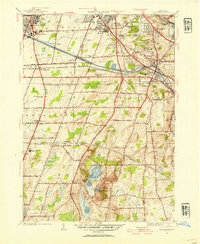 Mendon Ponds 1952 topographic map thumbnail