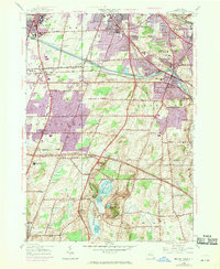 Mendon Ponds 1952 topographic map thumbnail
