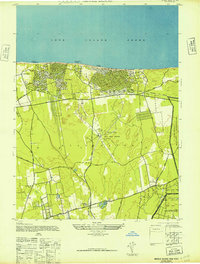 Middle Island 1947 topographic map thumbnail