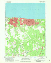 Middle Island 1967 topographic map thumbnail