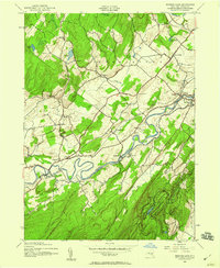 Mohonk Lake 1942 topographic map thumbnail