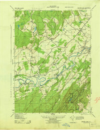 Mohonk Lake 1943 topographic map thumbnail