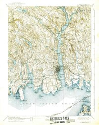 New London 1893 topographic map thumbnail