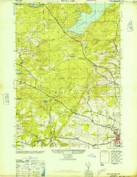 Peck Lake 1946 topographic map thumbnail