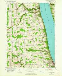 Reading Center 1950 topographic map thumbnail