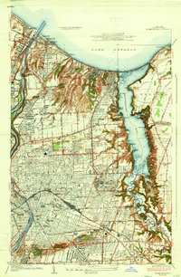 Rochester East 1935 topographic map thumbnail