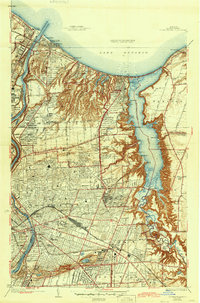Rochester East 1935 topographic map thumbnail