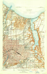 Rochester East 1935 topographic map thumbnail