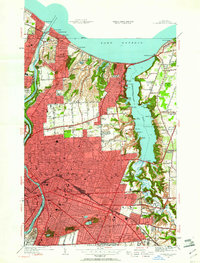 Rochester East 1952 topographic map thumbnail