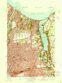 Rochester East 1952 topographic map thumbnail