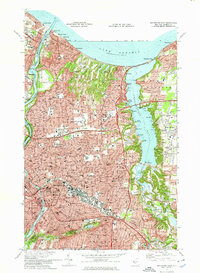 Rochester East 1971 topographic map thumbnail