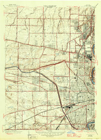 Rochester West 1935 topographic map thumbnail