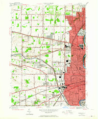 Rochester West 1952 topographic map thumbnail