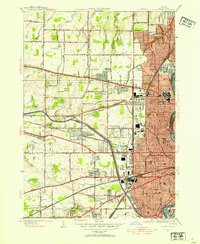 Rochester West 1952 topographic map thumbnail