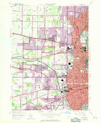 Rochester West 1952 topographic map thumbnail