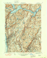 Ossining 1943 topographic map thumbnail