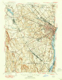 Albany 1950 topographic map thumbnail