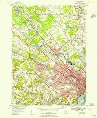 Albany 1953 topographic map thumbnail