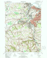 Utica West 1955 topographic map thumbnail
