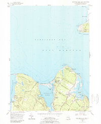Gardiners Island West 1956 topographic map thumbnail