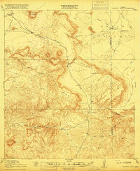 Tascotal Mesa 1917 topographic map thumbnail