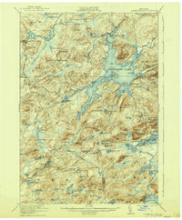 Cranberry Lake 1921 topographic map thumbnail