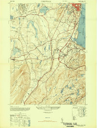 Cornwall 1947 topographic map thumbnail