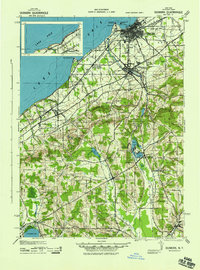 Dunkirk 1943 topographic map thumbnail