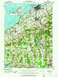 Dunkirk 1943 topographic map thumbnail