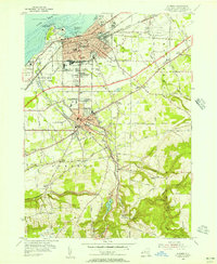 Dunkirk 1954 topographic map thumbnail