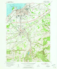 Dunkirk 1954 topographic map thumbnail
