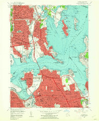 Flushing 1955 topographic map thumbnail