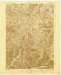 Belmont 1925 topographic map thumbnail