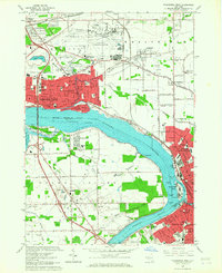 Tonawanda West 1965 topographic map thumbnail