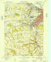 Utica West 1949 topographic map thumbnail