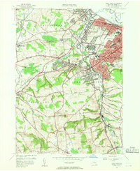 Utica West 1955 topographic map thumbnail