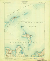 Gardiners Island 1904 topographic map thumbnail