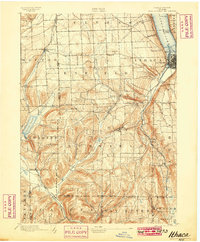 Ithaca 1895 topographic map thumbnail